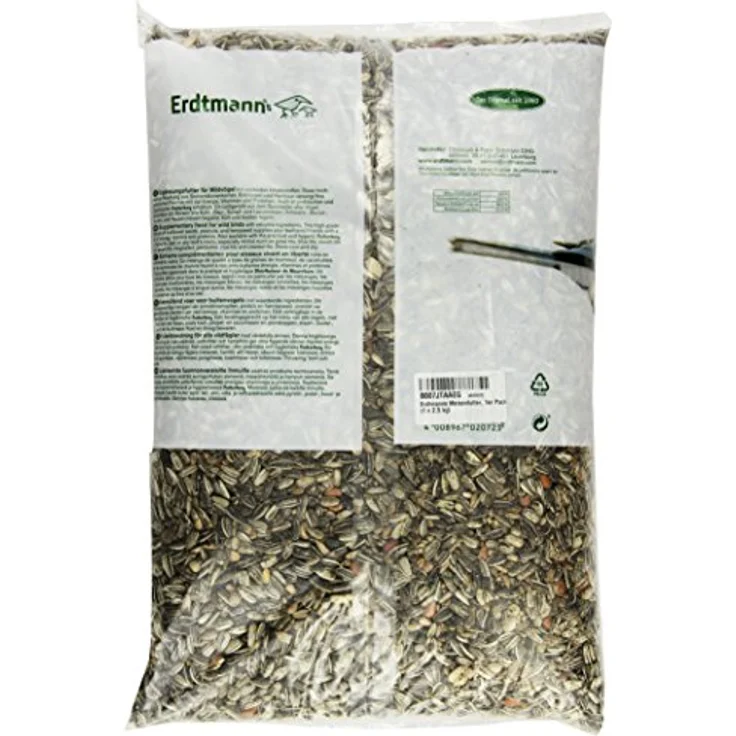 Erdtmann's Meisenfutter 2,5 kg, hochwertige Mischung aus Sonnenblumenkernen, Erdnusskernen und Hanfsaat für Wildvögel – Bild 2