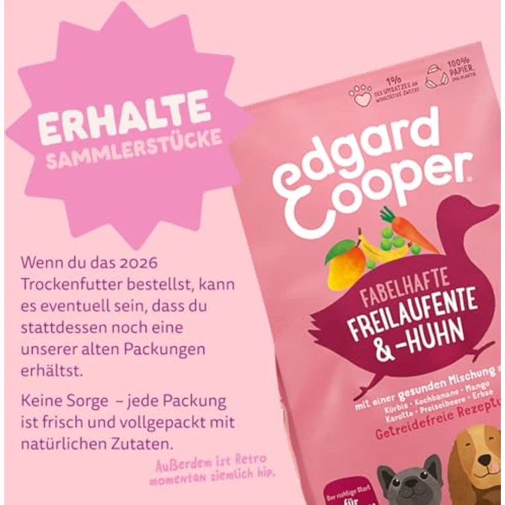 Edgard & Cooper Junior Freilaufente und Huhn, getreidefreies Hunde-Trockenfutter für Welpen, 2,5kg – Bild 8