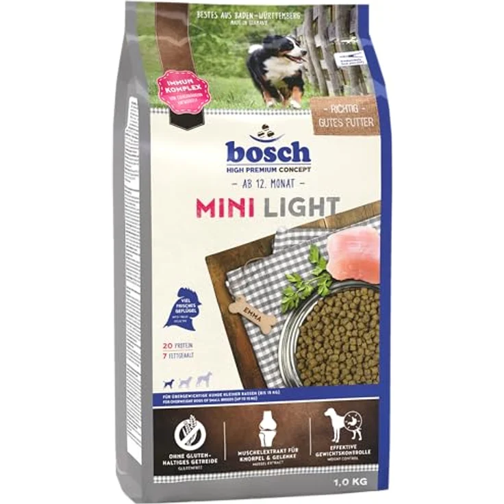 Bosch Mini Light 2,5 kg, Hundefutter für kleine Rassen mit 25% frischem Geflügel, glutenfrei, 7% Fett – Bild 1