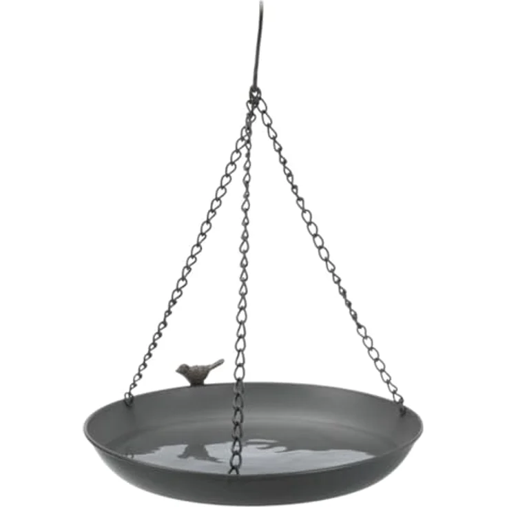 TRIXIE 55512 Vogeltränke/-Bad zum Aufhängen, Metall, 2.200 ml/ø 30 cm, grau – Bild 2