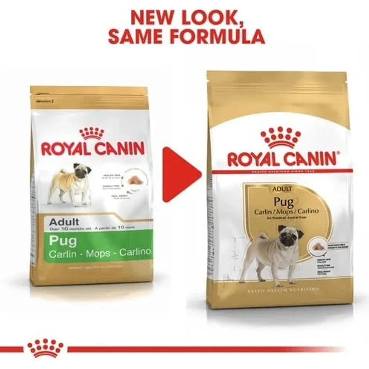 Royal Canin Mops Adult, Hundefutter für Möpse ab 10 Monaten, 1,5 kg, unterstützt Hautgesundheit und ideales Körpergewicht – Bild 8