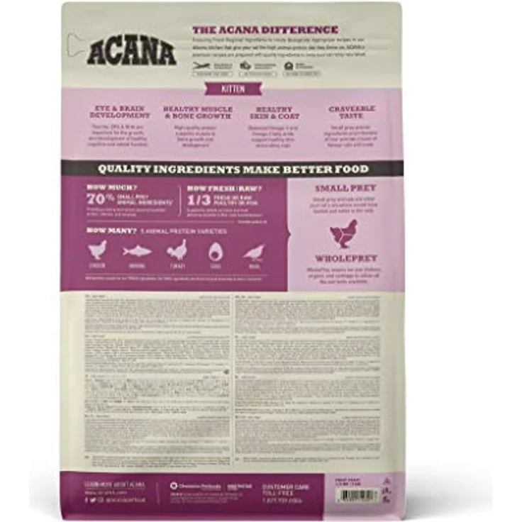 ACANA Cat First Feast, Katzen-Trockenfutter für Kitten mit Huhn und Hering, 1,8kg – Bild 3