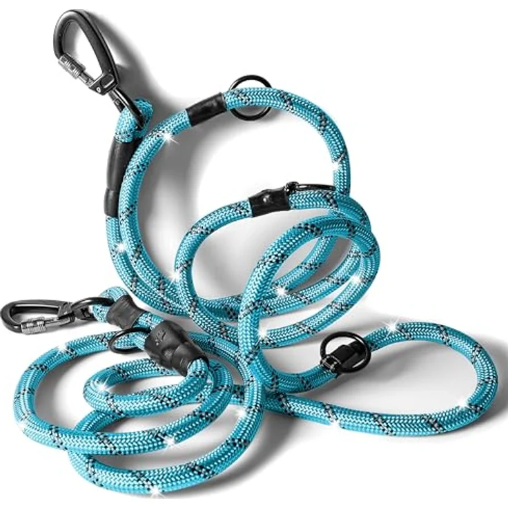 rootsnoot adjustable Hundeleine, 300 cm lang, 1,2 cm stark, 4-fach verstellbare Führleine für Hunde ab 15 kg, reißfest und robust – Bild 1