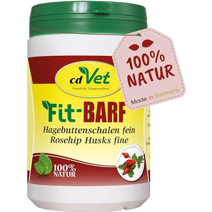 cdVet Fit-BARF Hagebuttenschalen fein, reich an Vitamin C und Pektinen, 500g