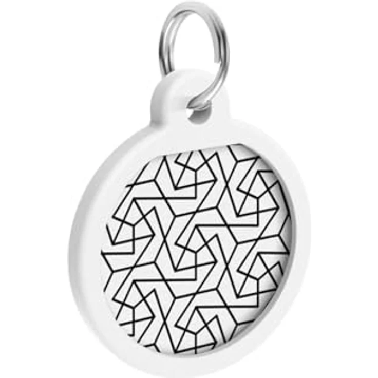 COFI 1453 Pet ID Tag für Hund Katze, QR Passport Global Suchsystem, Stahl mit Water Lelies Design – Bild 4