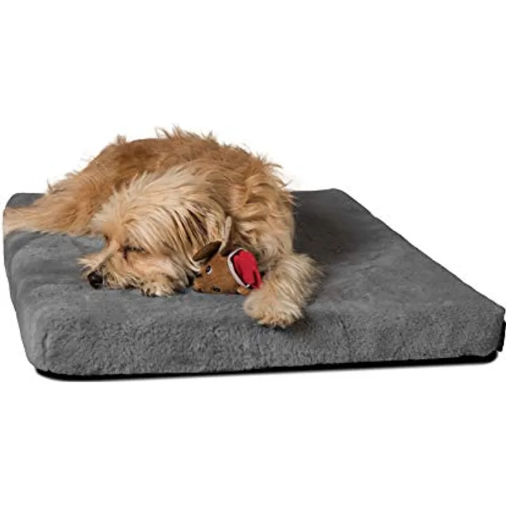 TrendPet VitaMedog, Viskoelastische Matratze Hundebett, gelenkschonend, grau, 110x80cm