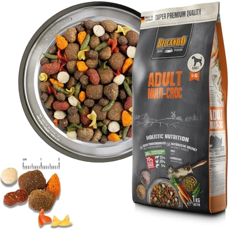Belcando Adult Multi-Croc, Hunde-Trockenfutter für ausgewachsene Hunde mit normaler Aktivität, 12,5kg – Bild 3