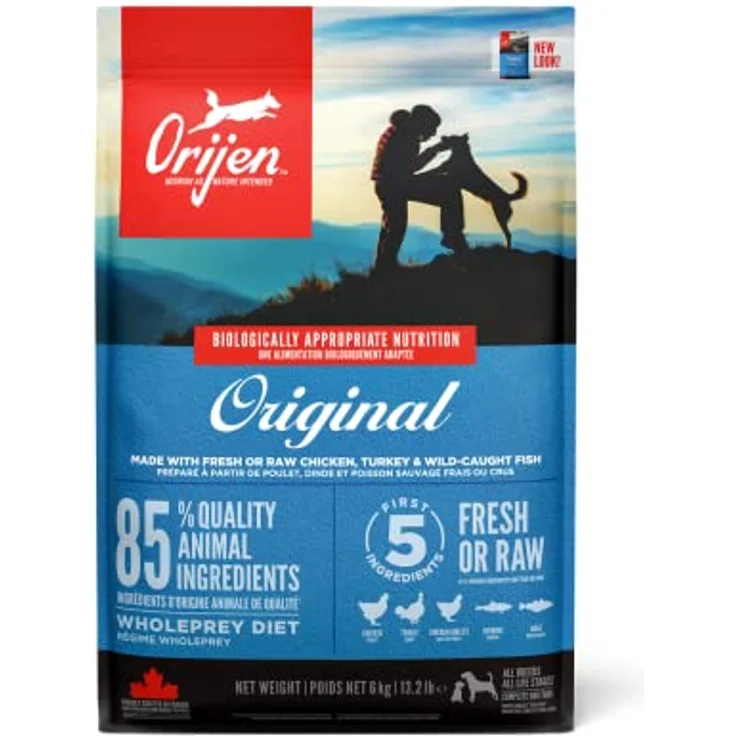 Orijen Hundefutter für Erwachsene Hunde, 6 kg, natürliches Trockenfutter – Bild 1