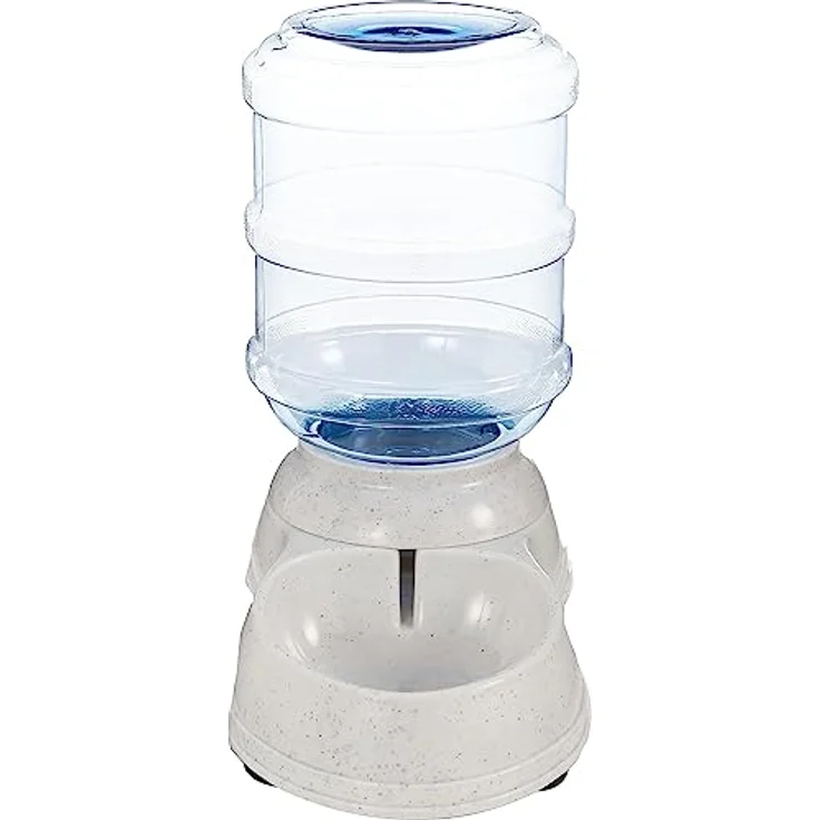 Amazon Basics Futter- und Wasserspender für Haustiere, 3,8 Liter, Größe S, transparent, für Hunde und Katzen, rutschfeste Gummifüße – Bild 4