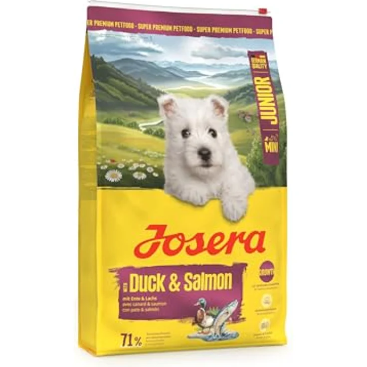 Josera Mini Junior Duck & Salmon, Hundefutter für Welpen mit Ente und Lachs, 10 kg, Zahnsteinprävention – Bild 3