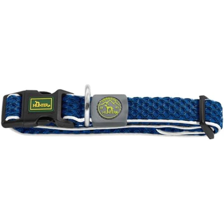 Hunter Hunde-Halsung Hilo Vario ohne Zugentlastung blau S-M – Bild 2