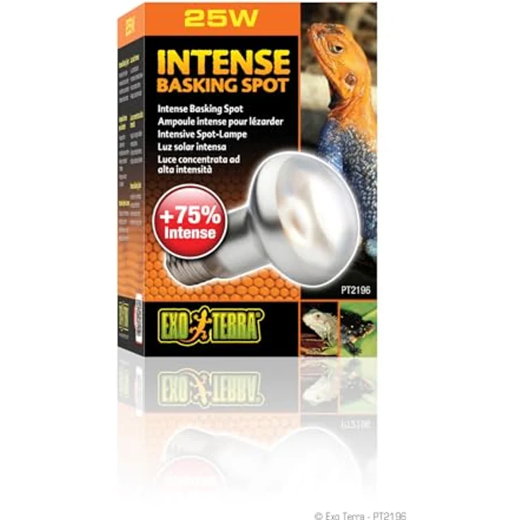 Exo Terra Intense Basking Spot, Wärmespotlampe R20, 25W E27, 35% Licht- und Wärmesteigerung, stimuliert Brutverhalten, 1 Stück – Bild 2