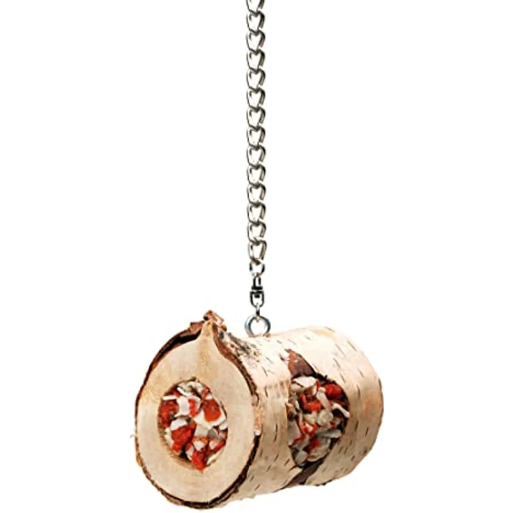 JR FARM Holzrolle Großsittich & Papagei, gefüllt mit Kokos-Karotten-Mischung, naturbelassen, Made in Germany – Bild 2