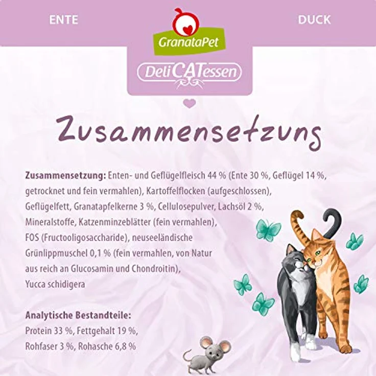 GranataPet DeliCatessen Ente Adult, Trockenfutter für Katzen, Alleinfuttermittel ohne Getreide & Zuckerzusätze, 9 kg, reich an Antioxidantien für ein gesundes Herz-Kreislaufsystem – Bild 4