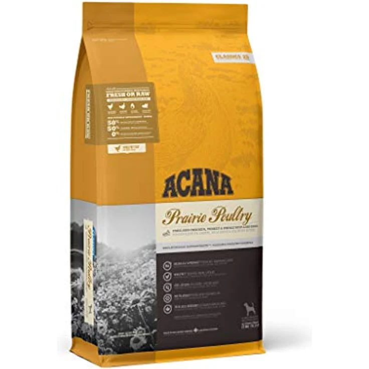 Acana Prairie Poultry, Hundefutter 14,5 kg mit 50% Fleischanteil von Freilandhühnern und Puten, ohne Getreide – Bild 2
