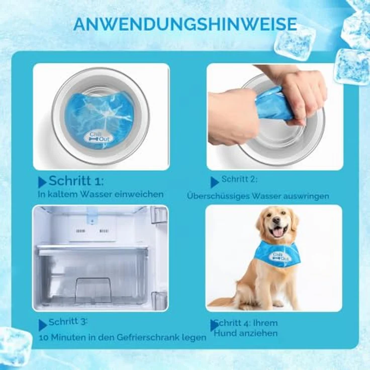 ALL FOR PAWS Chill Out Ice Bandana, Large - Kühlendes Hundebandana mit langlebiger Ausstattung – Bild 5
