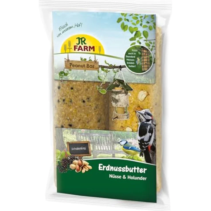 JR FARM Garden PBar 2er Pack Nüsse & Holunder, 700g, schalenfrei, energiereiches Vogelfutter – Bild 1