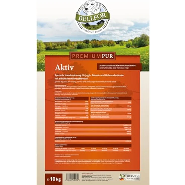 Bellfor Premium PUR Aktiv Hundefutter, glutenfrei für Sport- und Arbeitshunde, 42% Fleischanteil, 10 kg – Bild 3