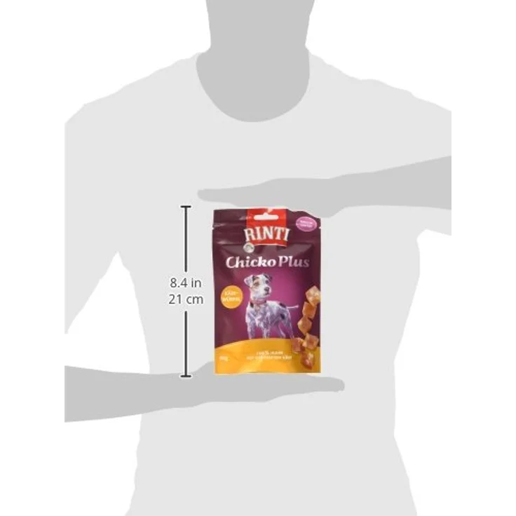 Rinti RINTI Chicko Plus Käsewürfel mit Huhn, 100% Huhnfilet, 12x80g, fettarm und gut verdaulich – Bild 3