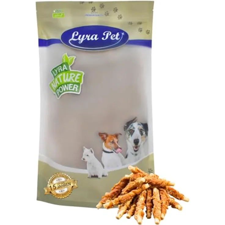Lyra Pet® 1 kg Kaustangen mit Hühnerbrust, fettarmer Kausnack für Hunde, proteinreiche Belohnung