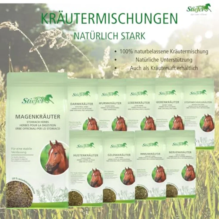 Stiefel Wurmkräuter für Pferde, 100% naturbelassene Kräutermischung zur Unterstützung der Darmflora, ohne künstliche Zusatzstoffe, 1kg – Bild 3