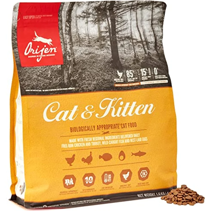 Orijen Cat & Kitten Whole Prey, Katzen-Trockenfutter mit hoher Proteinquelle, 1,8 kg – Bild 4