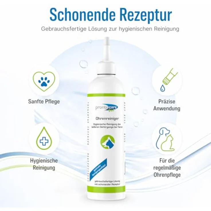 Prontocare-Vet Ohrenreiniger 250ml für Hunde und Katzen | Innovative Formel zur Schmerzlinderung und effektiven Ohrreinigung – Bild 5