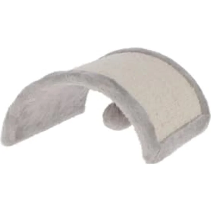Kerbl Pet Kratzbrett Half Moon, grau, 26x22x11 cm, inkl. Plüschball – Bild 1