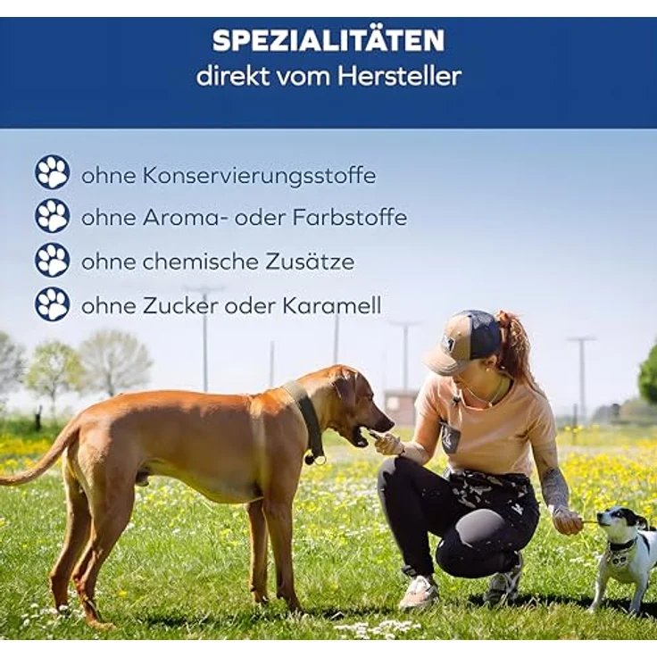 Tiernahrung Schwenner Rinderdörrfleisch für Hunde, 8-12 cm Kaustangen, 1000g, natürliches Leckerli zur Zahnpflege, getreidefrei, ohne Zucker, Made in Germany – Bild 5