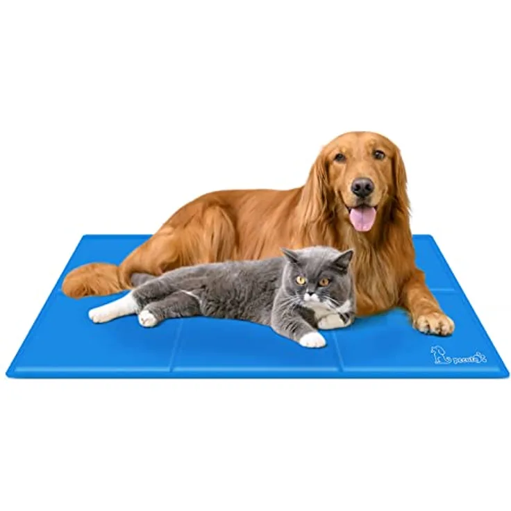 Pecute Kühlmatte für Hunde, automatische Kühllösung aus Oxford-Stoff + PVC, 0,4 mm dick, wasserdicht und kratzfest, multifunktional für Haustiere
