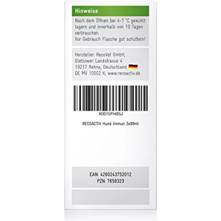 RECOACTIV Immun Tonicum für Hunde, 3 x 90 ml, Diät-Ergänzungsfuttermittel zur Immununterstützung und appetitanregend, natürliche Inhaltsstoffe ohne Getreide und Zucker – Bild 4