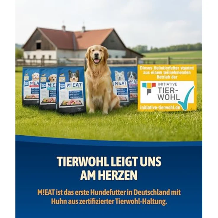 NutriQM M!EAT Senior Hundefutter trocken, getreidefrei, 12 kg, mit Tierwohl-Siegel, reduziert in Fett & Protein, besonders gut verträglich, Made in Germany – Bild 2