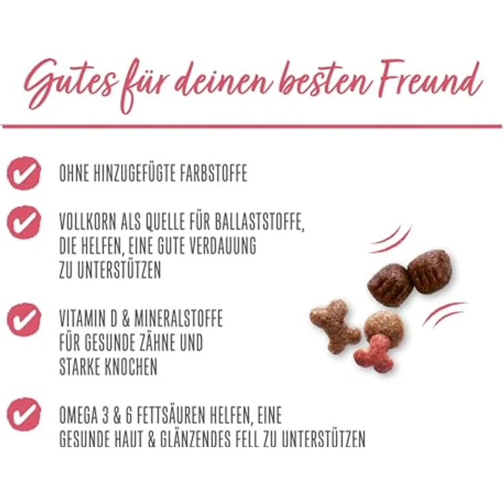 Beneful Kleine Genießer Hundefutter trocken für kleine Rassen, mit Rind und Gartengemüse, 6er Pack (6 x 1,4kg), gesundes Futter mit weichen Brocken und Omega-Fettsäuren – Bild 2