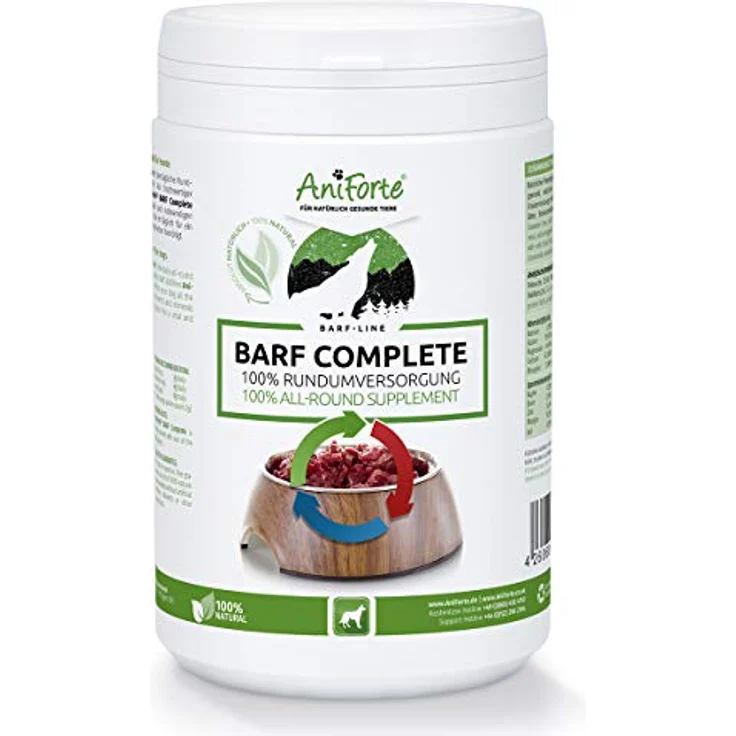 AniForte BARF Complete, 500 g Ergänzungsfutter für Hunde mit natürlichen Rohstoffen und Kräutermischung, ausgewogen und artgerecht – Bild 1