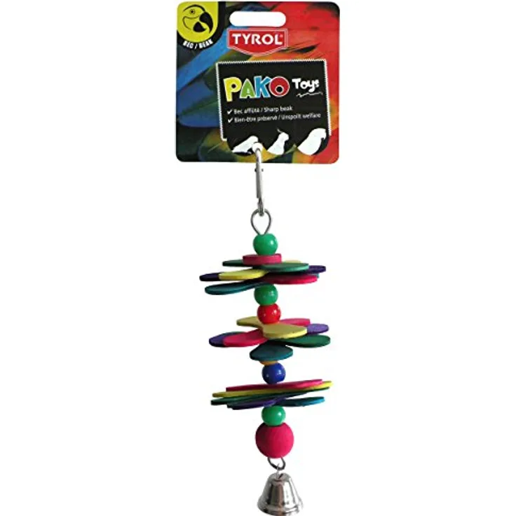 Tyrol Mikado Pako Spielzeug für Papageien/Wellensittiche, 25 cm