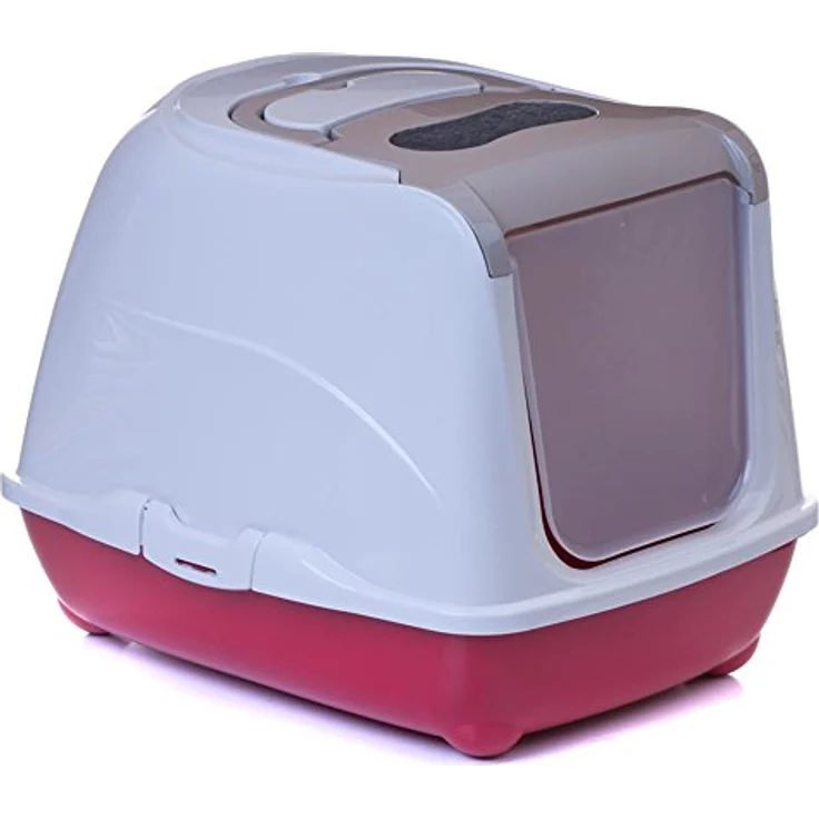 adena Katzentoilette Sondermodell 50, graubeige, mit Haube, Filter, extra Streuschaufel und Anti-Rutsch-Näpfen – Bild 2