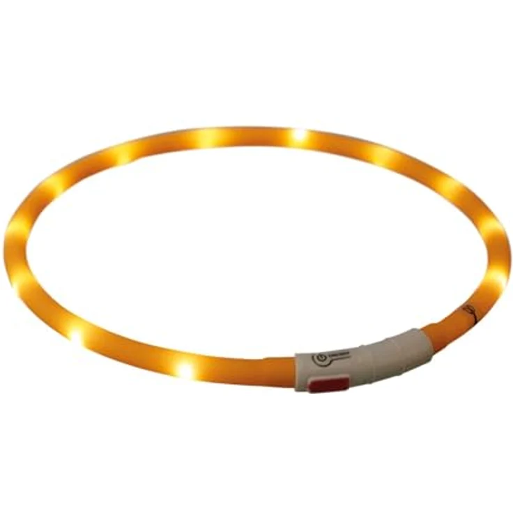 TRIXIE USB Leuchthalsband - Orange xs-XL – Bild 3