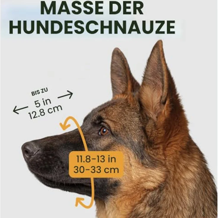 BRONZEDOG Drahtmaulkorb für Hunde, Metallmaske für mittelgroße und große Hunde, Größe 6 (Deutscher Schäferhund) – Bild 2