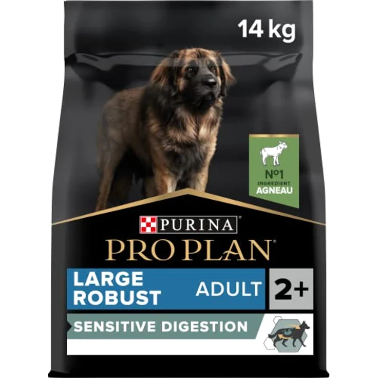 PURINA Pro Plan Dog Optidigest Large Robust, Trockenfutter für empfundliche Hunde, 14 kg, hochverdaulich mit Lammproteinen – Bild 1