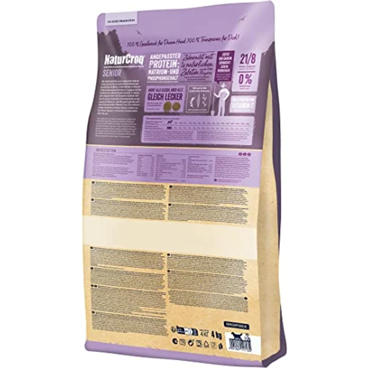 Happy Dog NaturCroq Senior, Trockenfutter für Hunde ab 7 Jahren, 15 kg mit artgerechten Zutaten und moderatem Proteingehalt – Bild 2