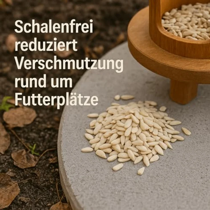 GiDeli Sonnenblumenkerne, Geschält 25kg Vogelfutter für Garten- und Wildvögel, hochwertiges Streufutter für ganzjährige Fütterung, energiespendend und ohne Schale – Bild 3