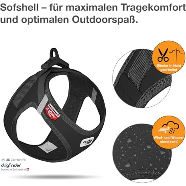 Vest Geschirr curli Clasp Softshell Rot 3XS – Bild 3