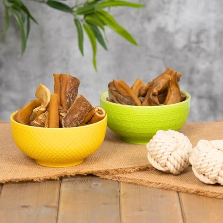 Lyra Pet® Rinderkopfhaut Abschnitte 1 kg, getrockneter Kausnack für Hunde, naturbelassen und proteinreich, 4-8 cm – Bild 5