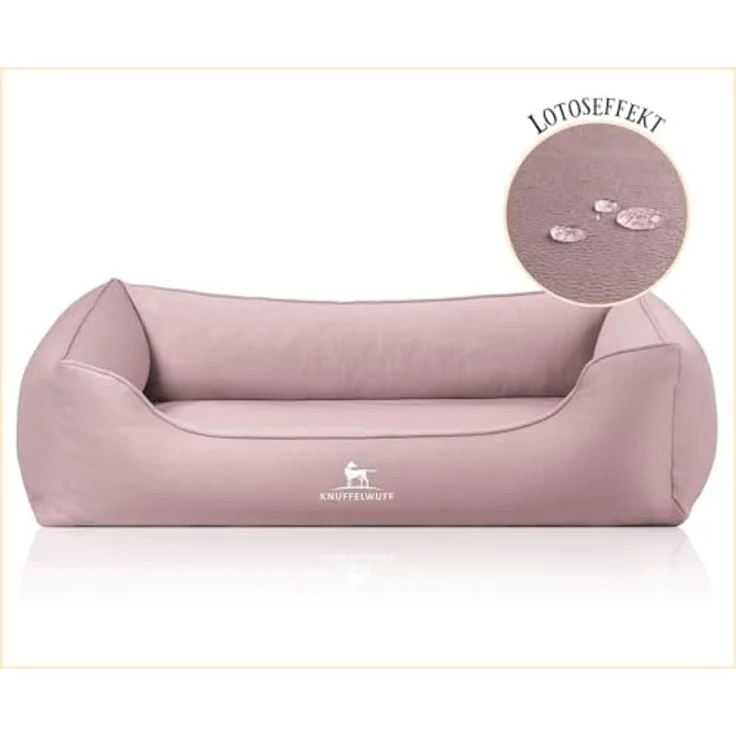 Knuffelwuff orthopädisches Hundebett Oliver, XXXL - Rosa | Memory Foam, wasserabweisend, Easy Clean Wildlederoptik, gelenkschonend, für kleine bis große Hunde – Bild 2