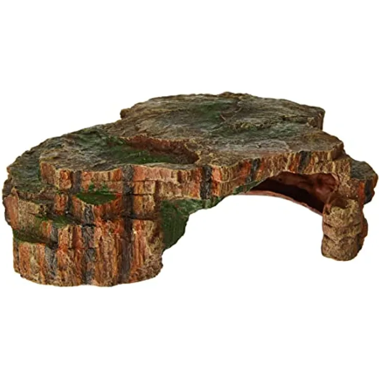 Trixie 76211 Reptilienhöhle, Terrarien-Dekoration aus Polyesterharz, natürliche Optik, 24 × 8 × 17 cm, beige