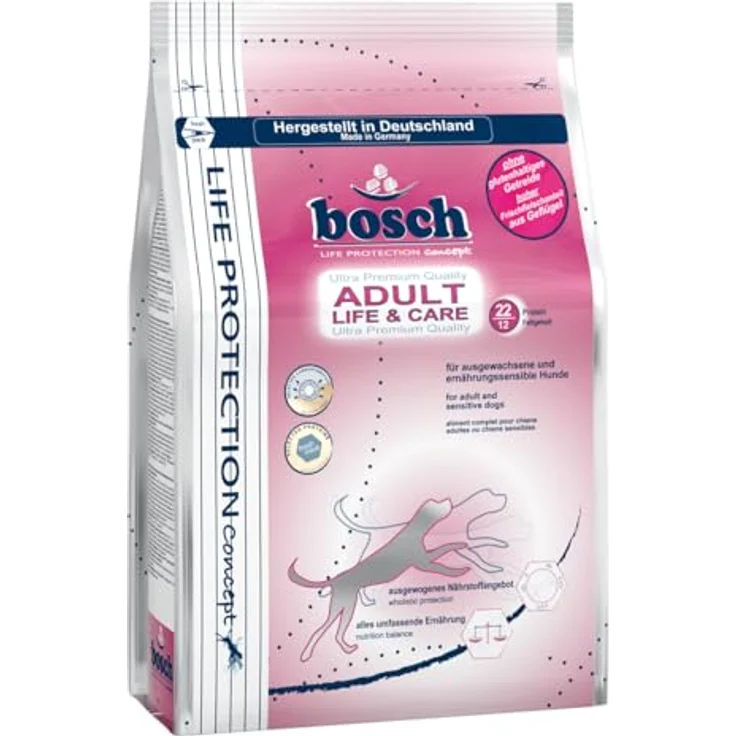 Bosch Adult Life & Care, Hundefutter für ernährungssensible Hunde, 12,5 kg, mit frischem Geflügel, ohne glutenhaltiges Getreide – Bild 2