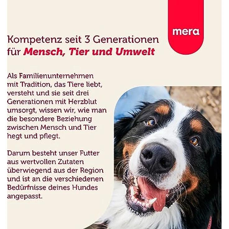 MERA Essential Brocken, Hundefutter trocken mit Geflügel Protein, große Kroketten, mit Omega-3 und Omega-6, 12.5kg – Bild 5