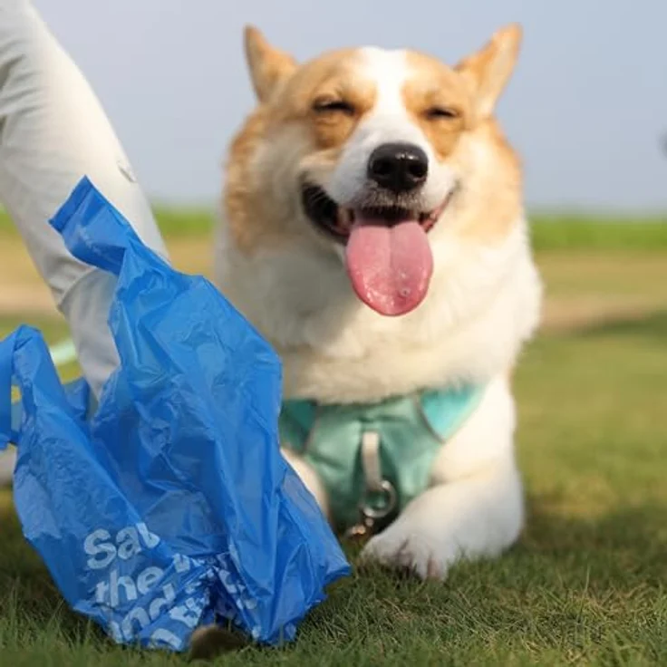 Deo Doo Hundekotbeutel, mit Henkel, 360 Stück, Iris Duft, 50% Speisestärke, aus recycelten Materialien, wasserdicht und geruchsdicht – Bild 5