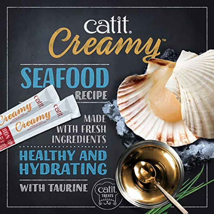 Catit Creamy Leckpaste für Katzen mit Thunfisch, 50 x 10g, hohe Fleischanteil, reich an Aminosäuren, glutenfrei – Bild 4
