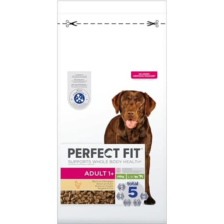 Perfect Fit Adult 1+ Trockenfutter für mittelgroße und große Hunde, 6kg, reich an Huhn mit verbesserter Kotqualität – Bild 2